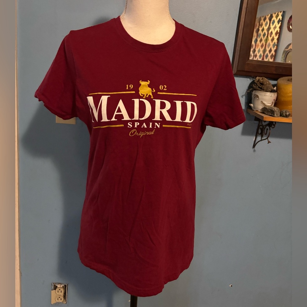 Roly, Burgundy, Madrid Spain, T-Shirt
